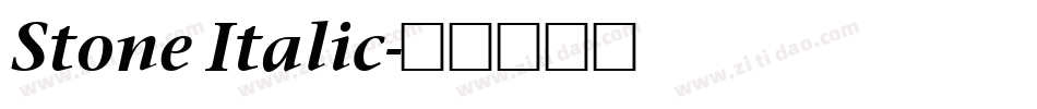 Stone Italic字体转换